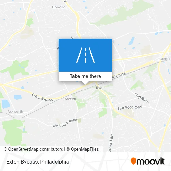 Exton Bypass map