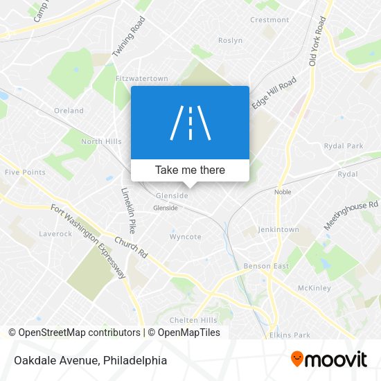 Mapa de Oakdale Avenue