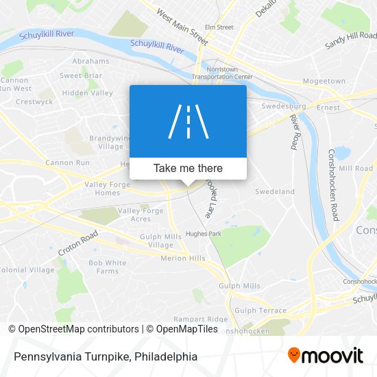 Mapa de Pennsylvania Turnpike