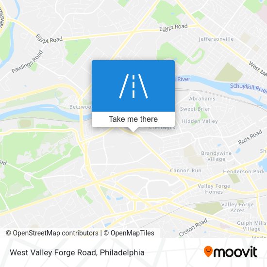 Mapa de West Valley Forge Road
