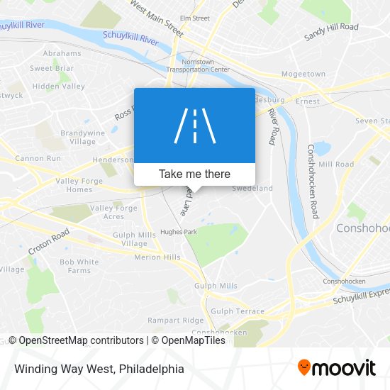 Winding Way West map