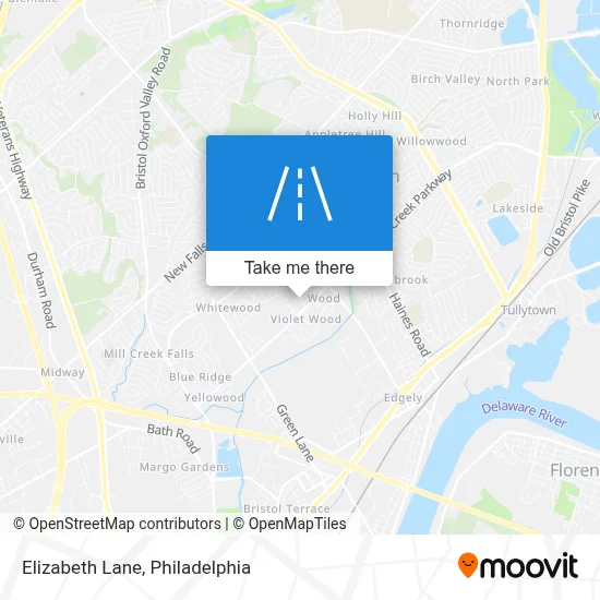 Elizabeth Lane map