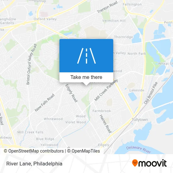 River Lane map