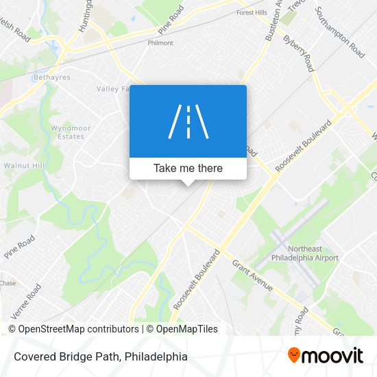 Covered Bridge Path map