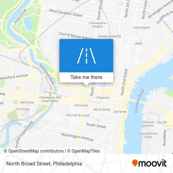 North Broad Street map