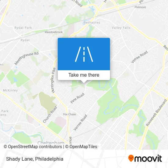 Shady Lane map