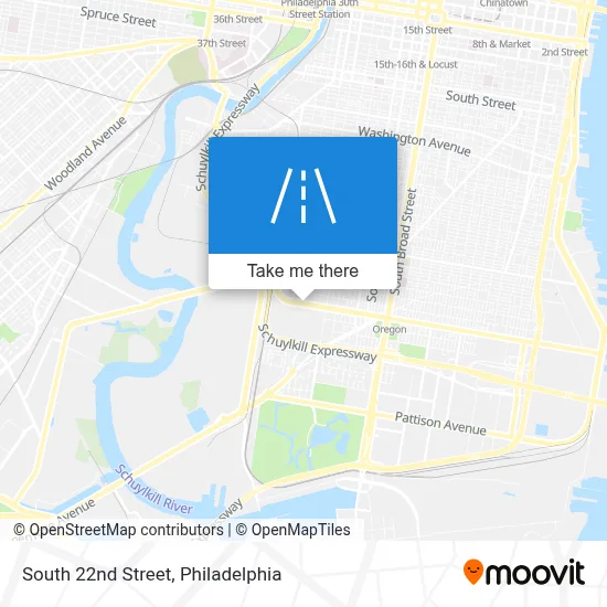 South 22nd Street map