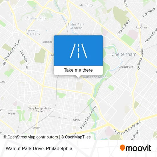 Walnut Park Drive map