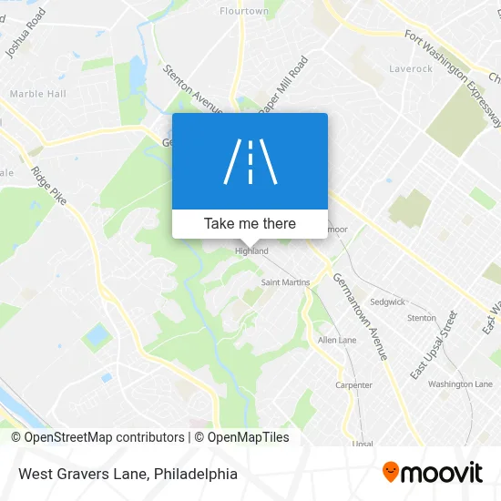 West Gravers Lane map