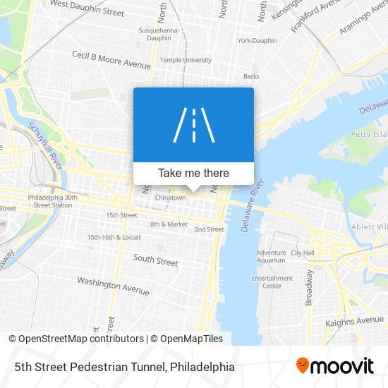 5th Street Pedestrian Tunnel map