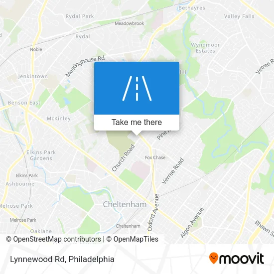 Lynnewood Rd map