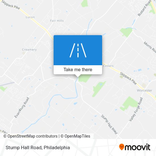 Stump Hall Road map