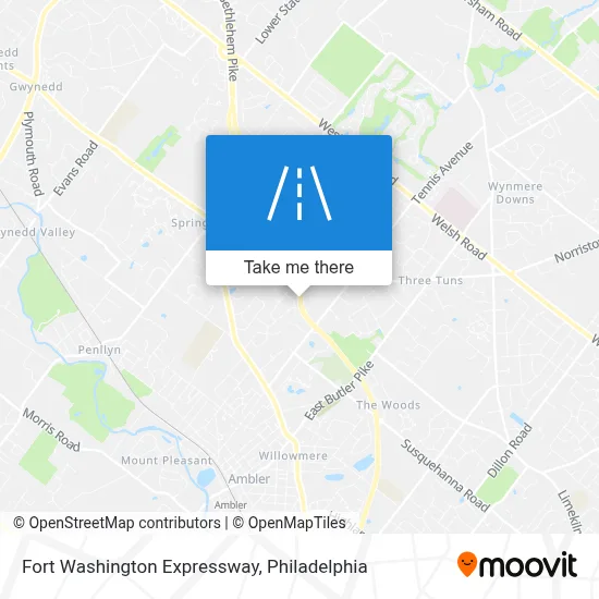 Fort Washington Expressway map