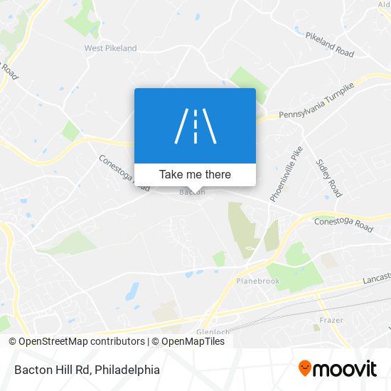 Bacton Hill Rd map