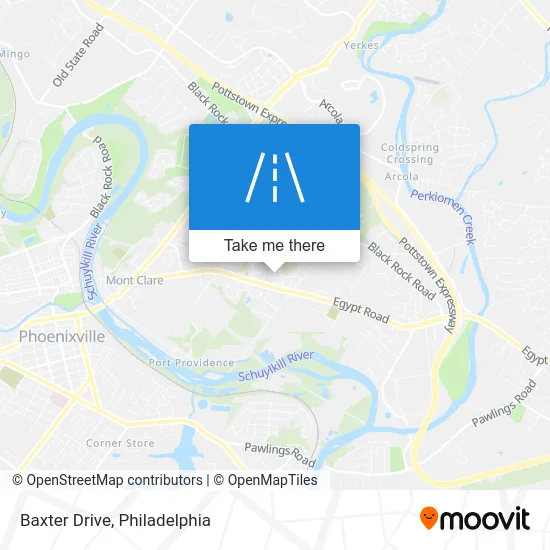 Baxter Drive map