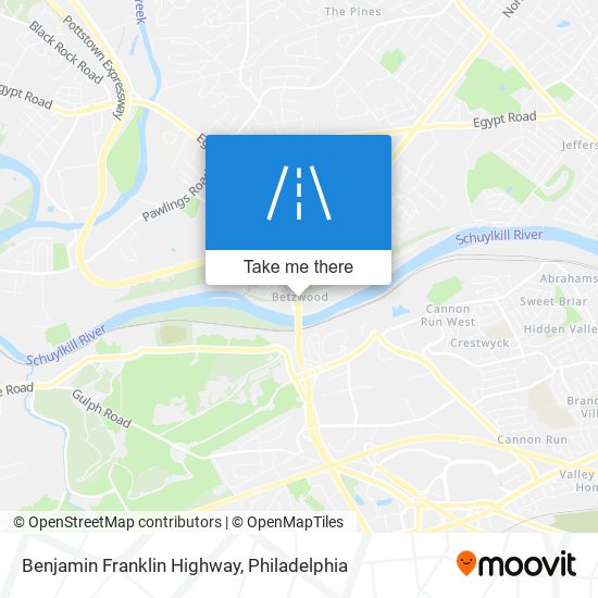 Benjamin Franklin Highway map