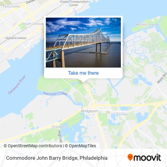 Commodore John Barry Bridge map