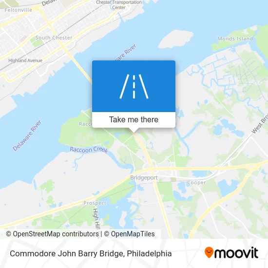 Commodore John Barry Bridge map