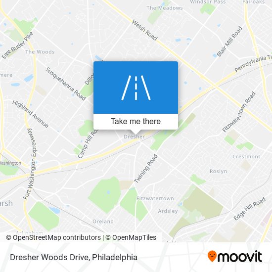 Dresher Woods Drive map