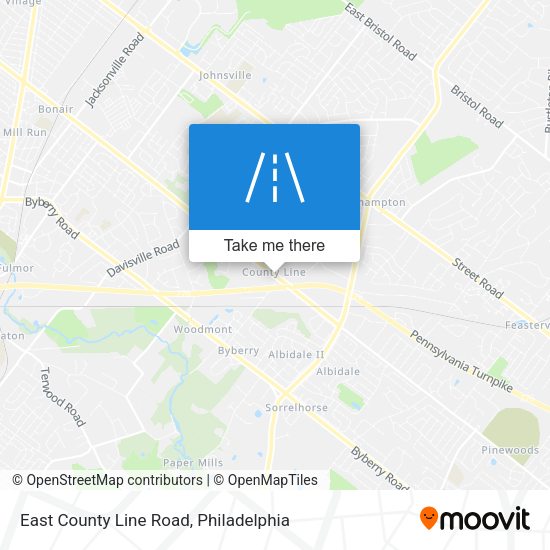 East County Line Road map