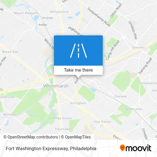 Fort Washington Expressway map