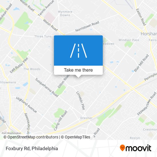 Mapa de Foxbury Rd