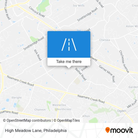 High Meadow Lane map