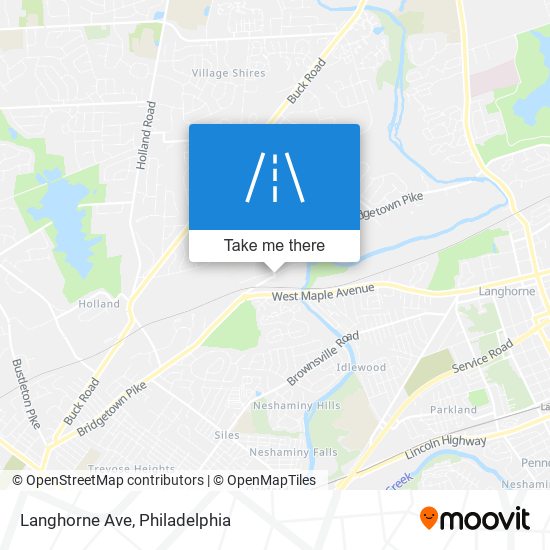 Langhorne Ave map