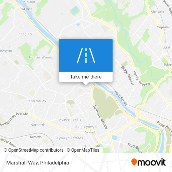 Marshall Way map
