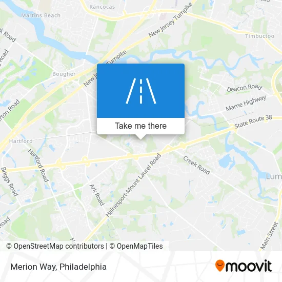 Merion Way map