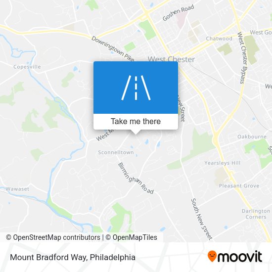 Mount Bradford Way map