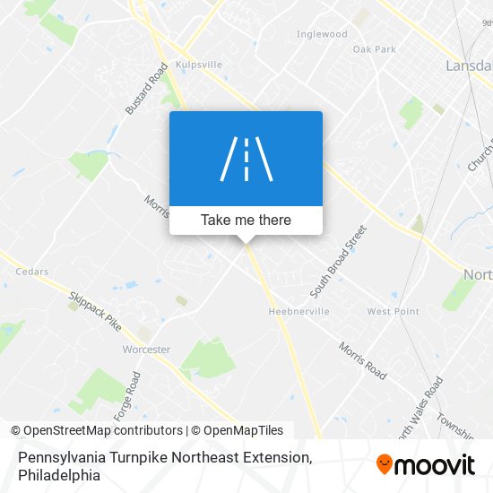 Pennsylvania Turnpike Northeast Extension map