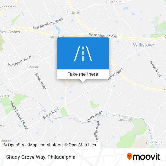 Shady Grove Way map