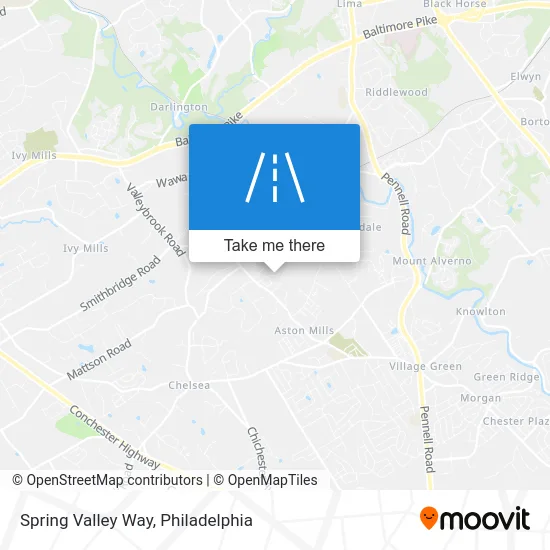 Spring Valley Way map