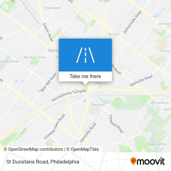 St Dunstans Road map
