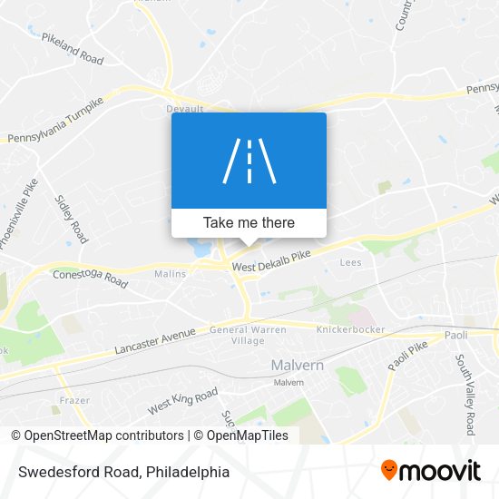 Swedesford Road map