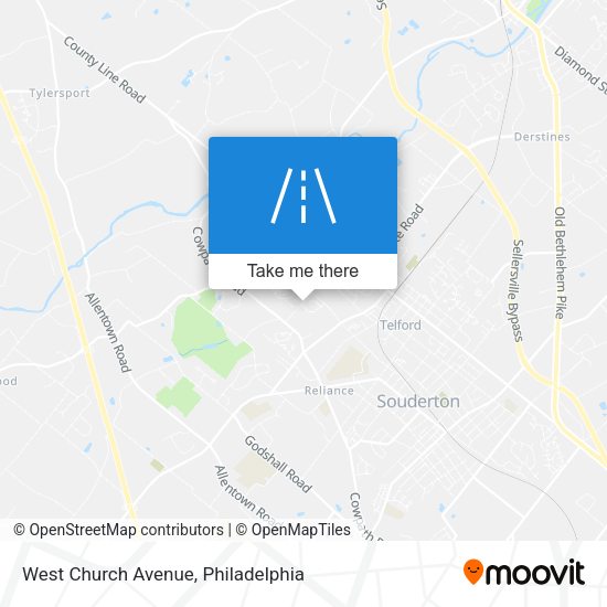 West Church Avenue map