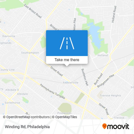 Mapa de Winding Rd