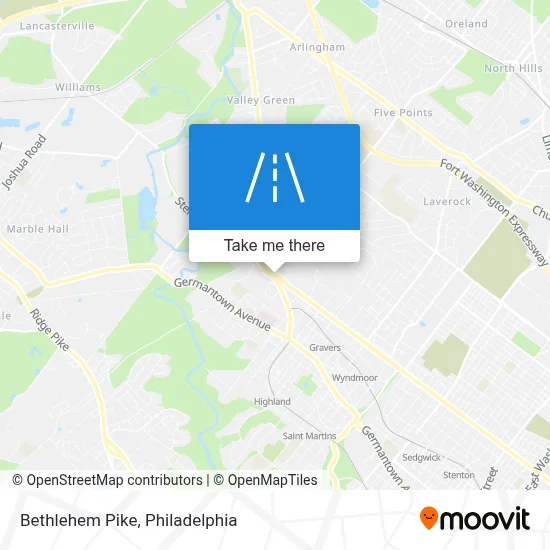 Bethlehem Pike map