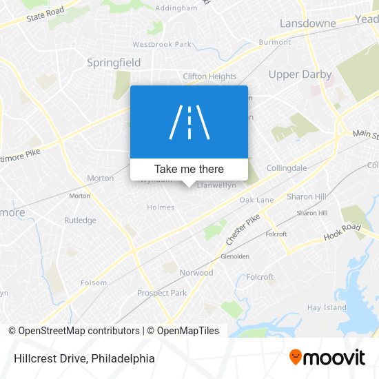 Hillcrest Drive map
