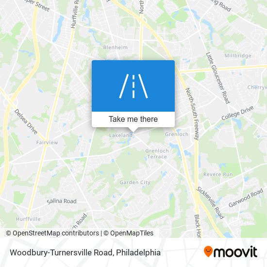 Woodbury-Turnersville Road map