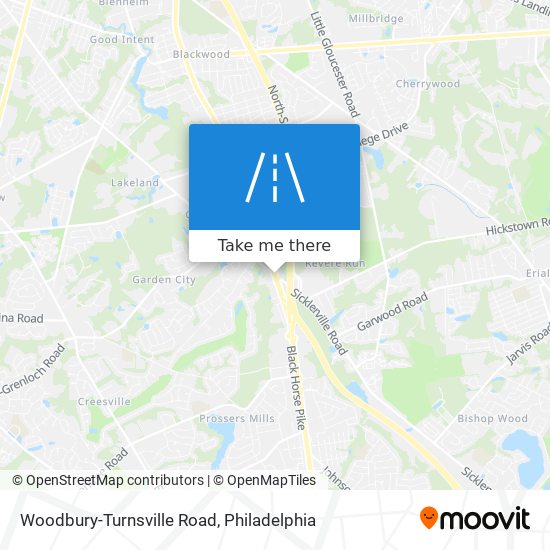 Woodbury-Turnsville Road map