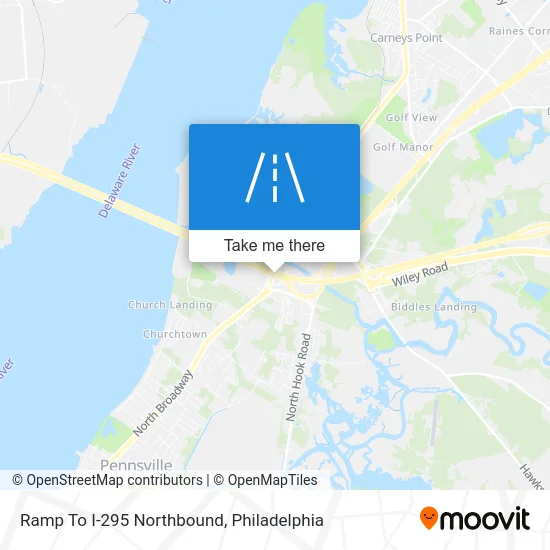 Ramp To I-295 Northbound map