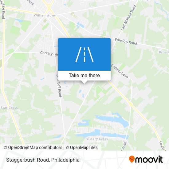 Staggerbush Road map
