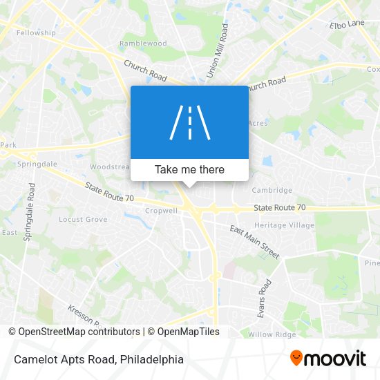 Camelot Apts Road map