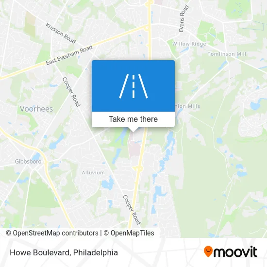 Howe Boulevard map
