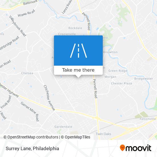 Surrey Lane map