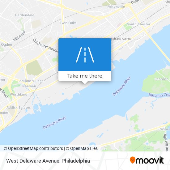 West Delaware Avenue map