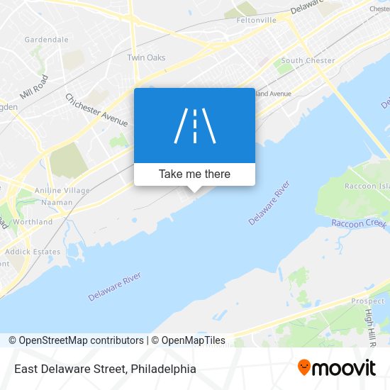 East Delaware Street map