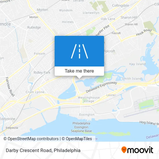 Darby Crescent Road map